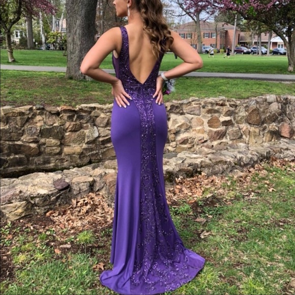 Jovani Dresses & Skirts - Jovani Embellished Purple Dress